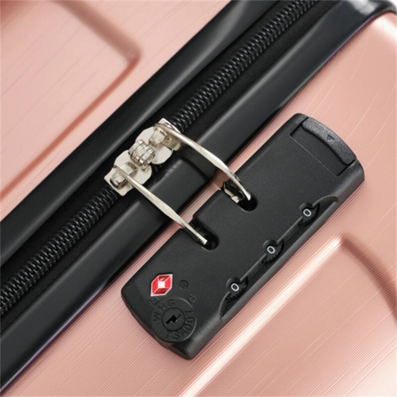 Alt View 4. HTUTWOO - Hardshell Luggage - 20-inch Expandable Checked Suitcase, Lightweight Durable ABS, Double Wheels - Rose Pink.