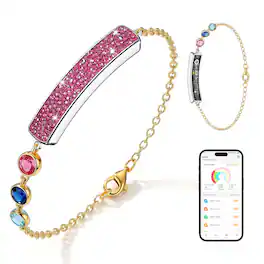 PRIMEPLUS - Smart Fitness Bracelet for Women, Activity Tracker Heart Rate/Sleep/Step, 1ATM Waterproof, Multi-Sport, Free App - Pink & Gold - (2026)