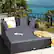 Alt View 1. Costway - Outdoor Patio Rattan Daybed Pillows Cushioned Sofa Furniture - Gray.