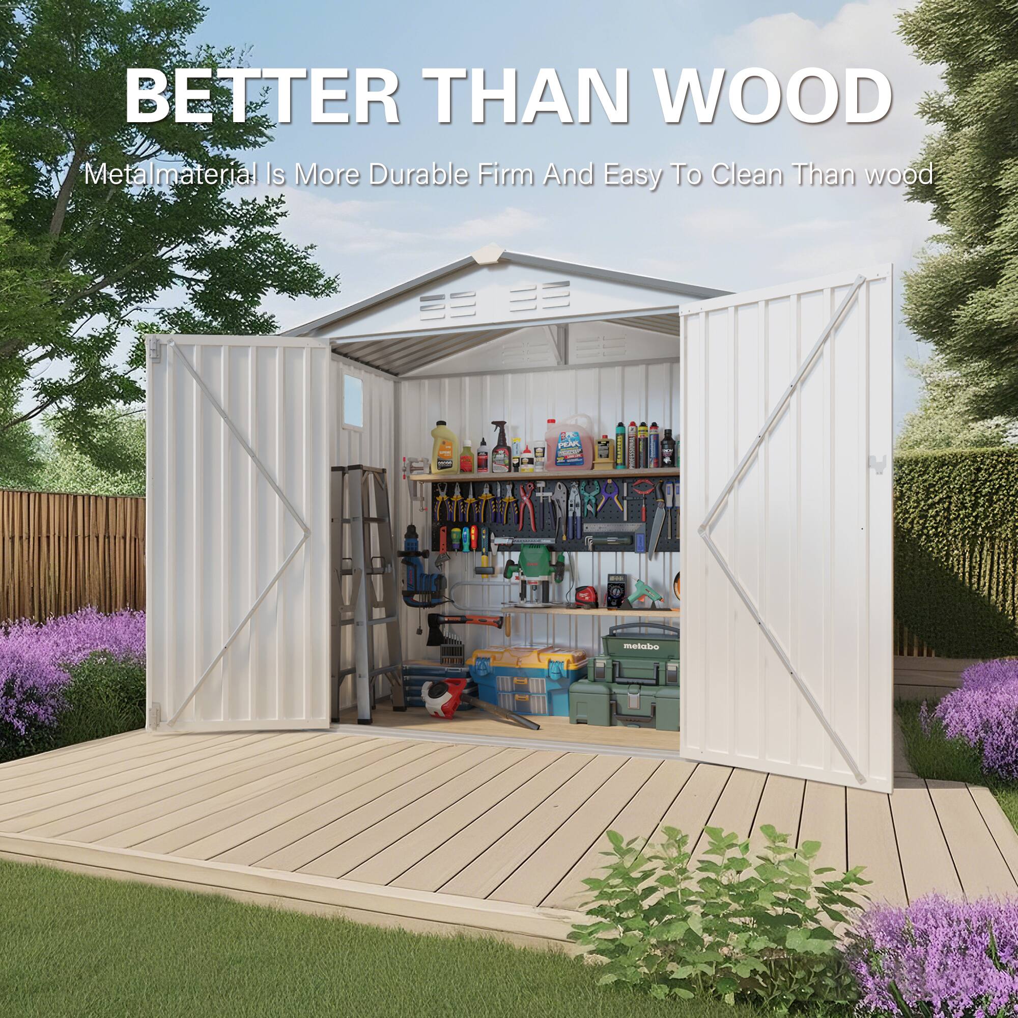 BETTER THAN WOOD

Metal material is more durable, firm, and easy to clean than wood.