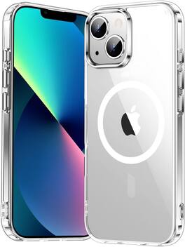 Entronix - Magnetic iPhone 13 Case - Durable Hard Back Protection - Clear