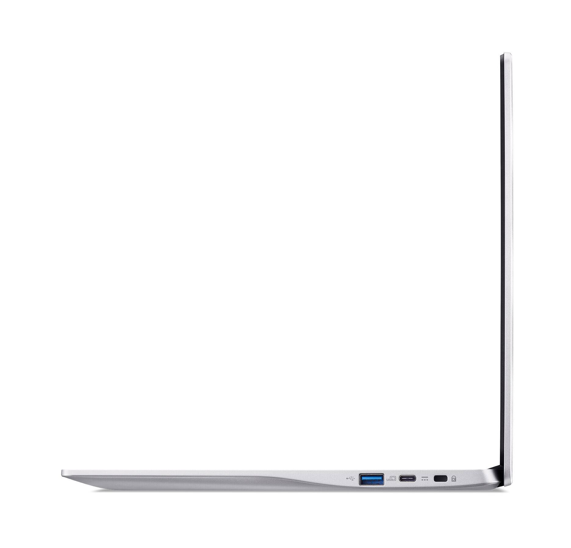 Alt View 4. Acer - Chromebook 315 - 15.6" HD Laptop - Intel Pentium N6000 - 4GB LPDDR4X - 128GB eMMC (Protective Sleeve) - Silver.