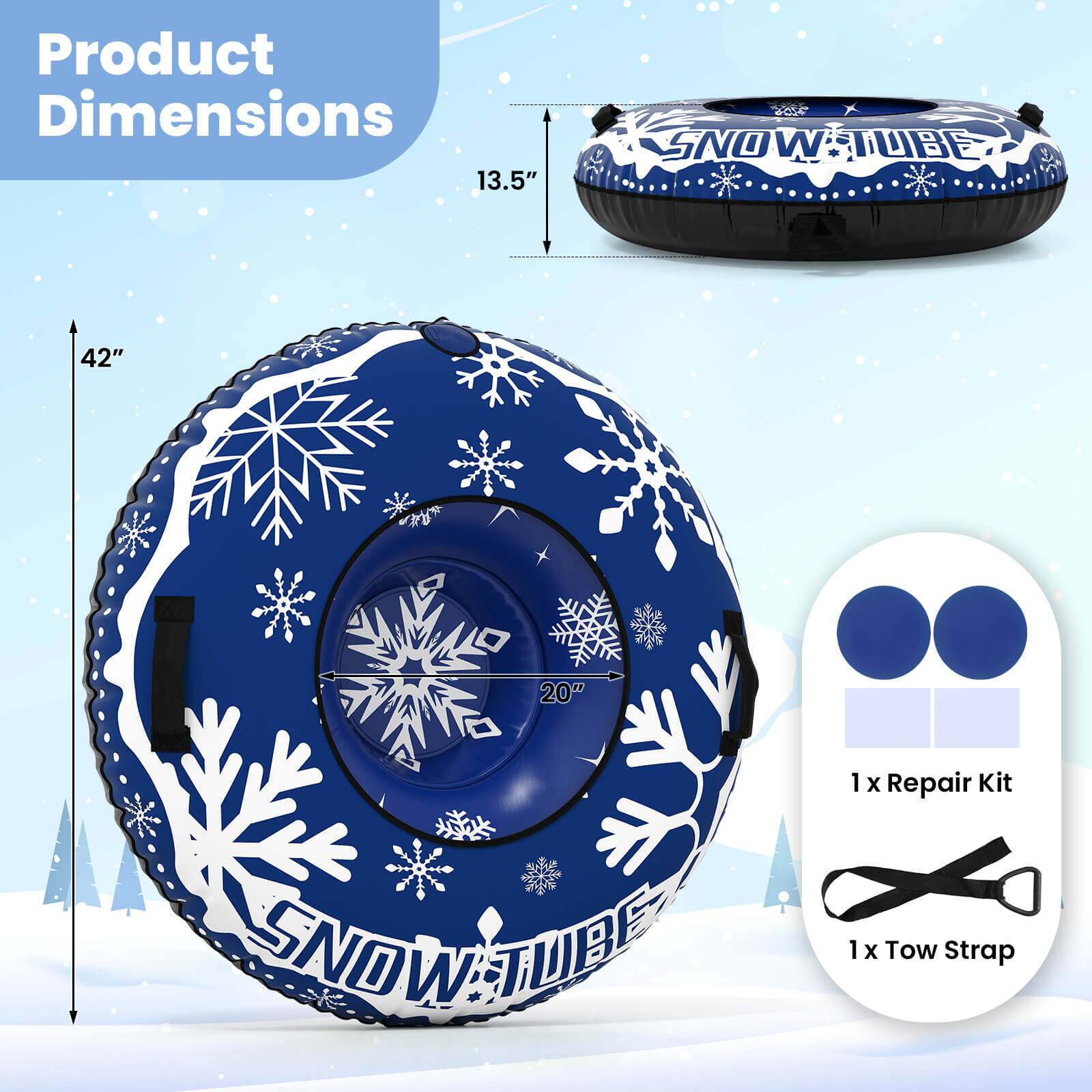 Product Dimensions: 13.5" x 42" x 20"  
1 x Repair Kit  
1 x Tow Strap