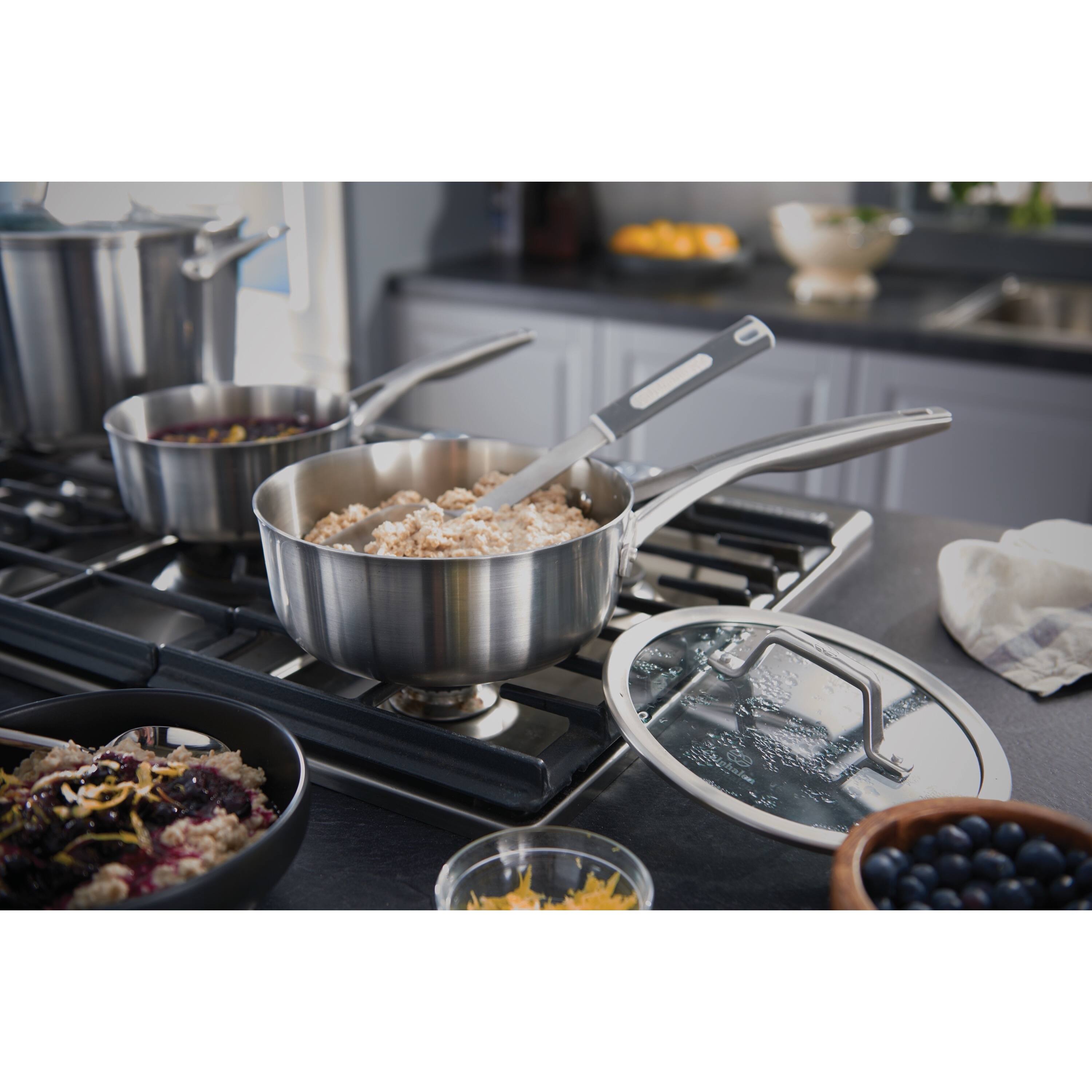 Alt View 1. Calphalon - Premier™ Stainless Steel 11-Piece Set - Stainless Steel.