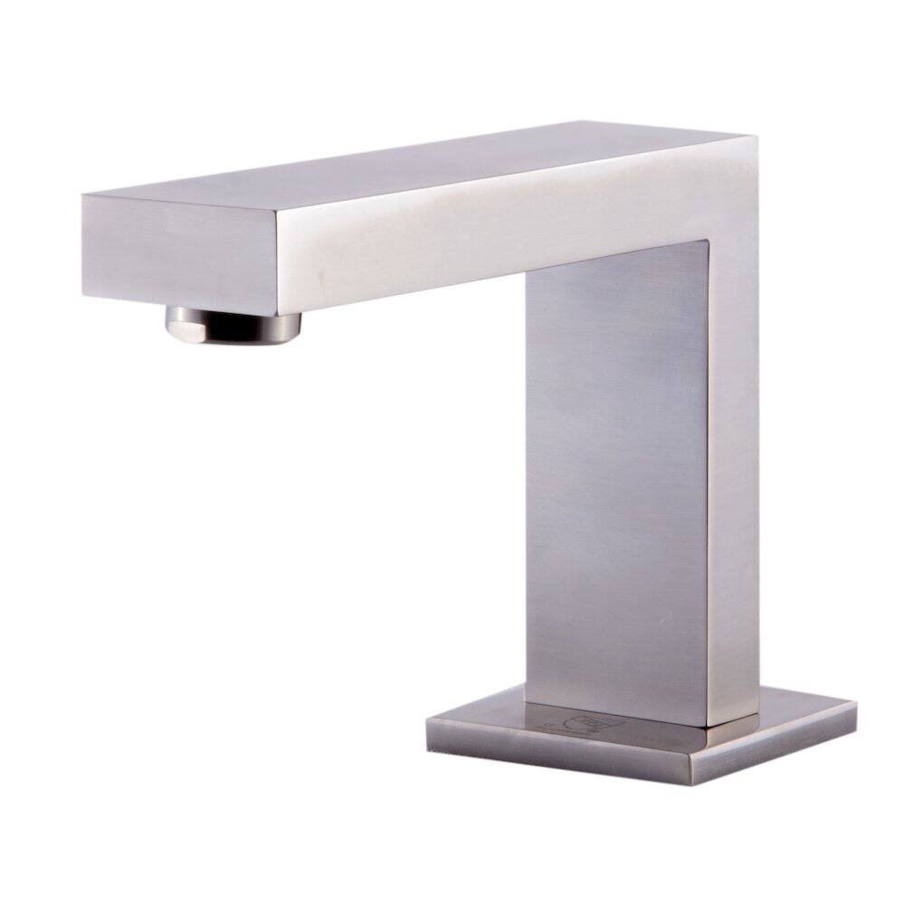 Left. Alfi - Brushed Nickel Modern Widespread Bathroom Faucet - Silver.