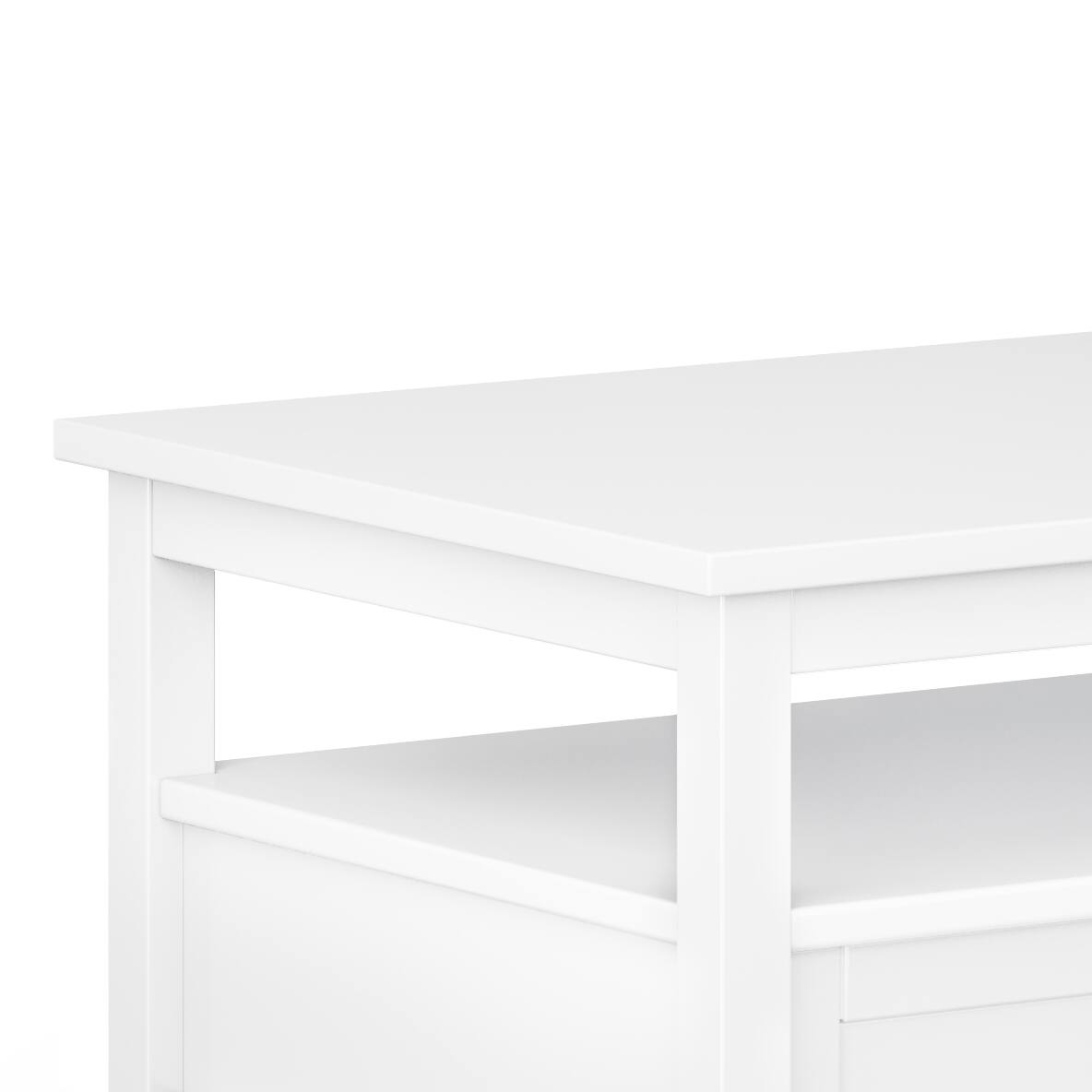 Alt View 5. Simpli Home - Warm Shaker 48 inch Coffee Table with 14 inch End Tables (Set of 3) - White.