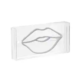 Jonathan Y - Lips 11.88" X 5.88" Contemporary Glam Acrylic Box USB Operated LED Neon Light - Pink