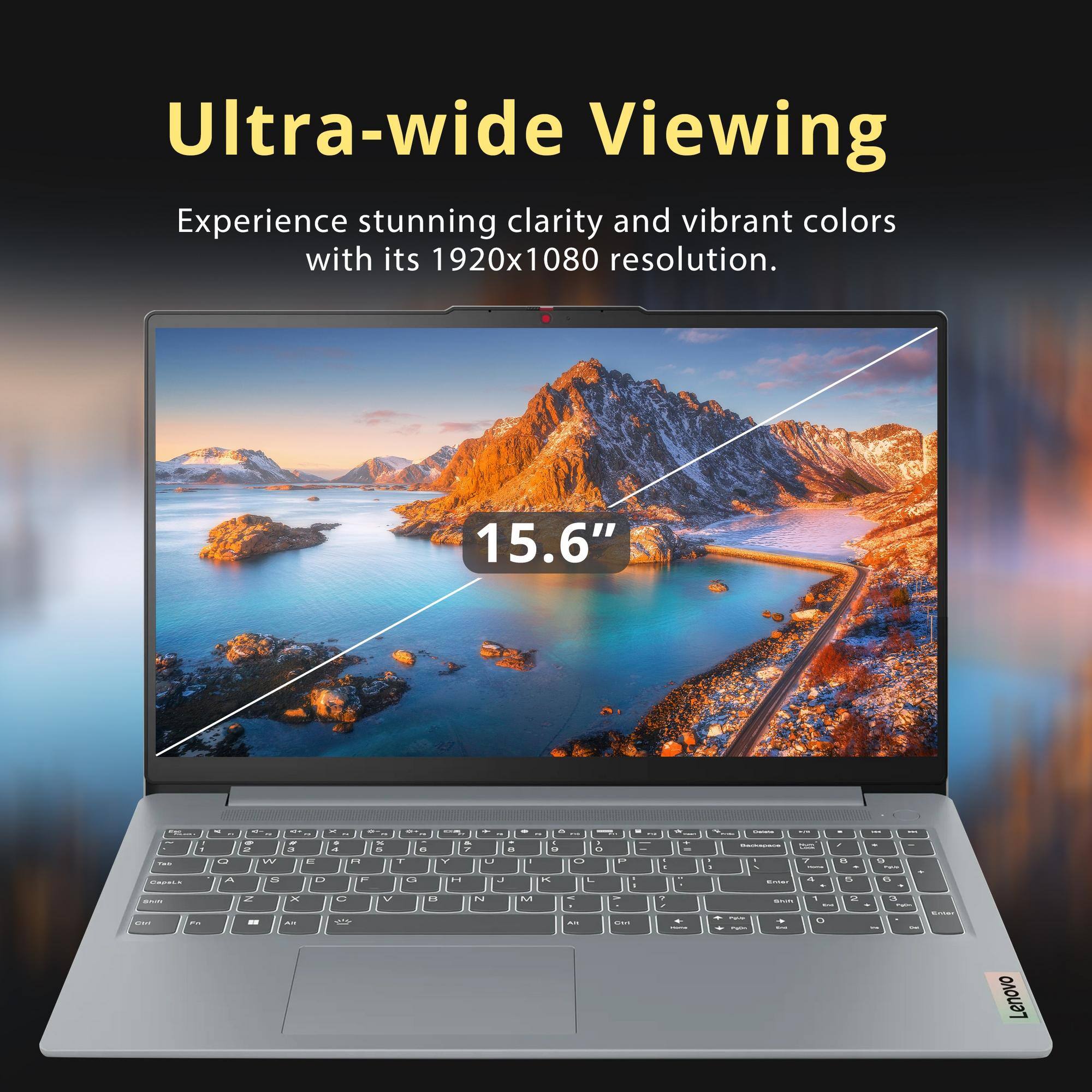 Ultra-wide Viewing Experience stunning clarity and vibrant colors with its 1920x1080 resolution. 15.6"