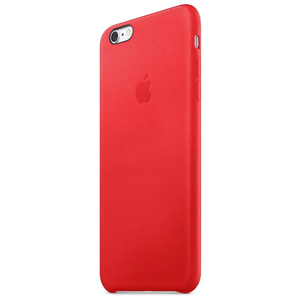 Angle. Apple - Apple Leather Case for iPhone 6 Plus & iPhone 6s Plus - (PRODUCT) Red - Red.
