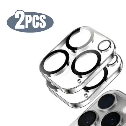 Alt View 1. Qixxronics - 2-PACK for iPhone 13 Pro Camera Lens Protector Tempered Glass - Clear.