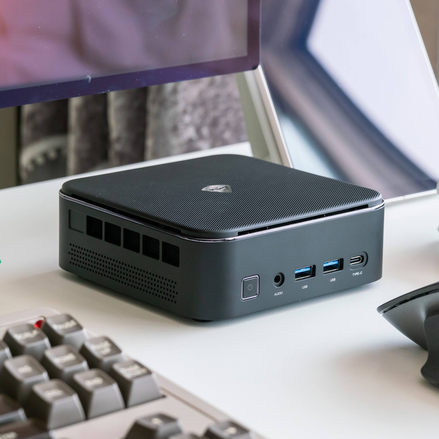 Alt View 6. Machenike - Machcreator Mini Desktop - AMD Ryzen 7 8745HS with 64GB DDR5 RAM - 4TB SSD - Windows 11 Home - Black - Black.