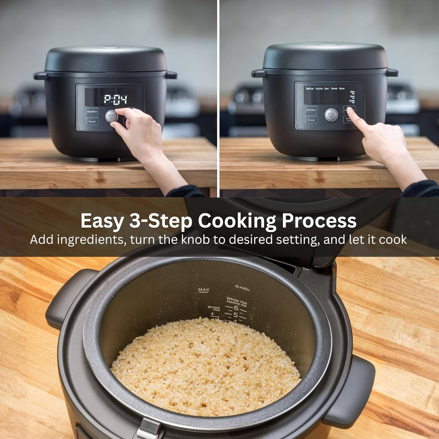 Tiger COL A40U 2.6 Quart Compact 8 in 1 Electric Multi Cooker