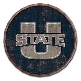 Fan Creations - Utah State Aggies 24" Cracked Color Barrel Top Sign - Multicolor