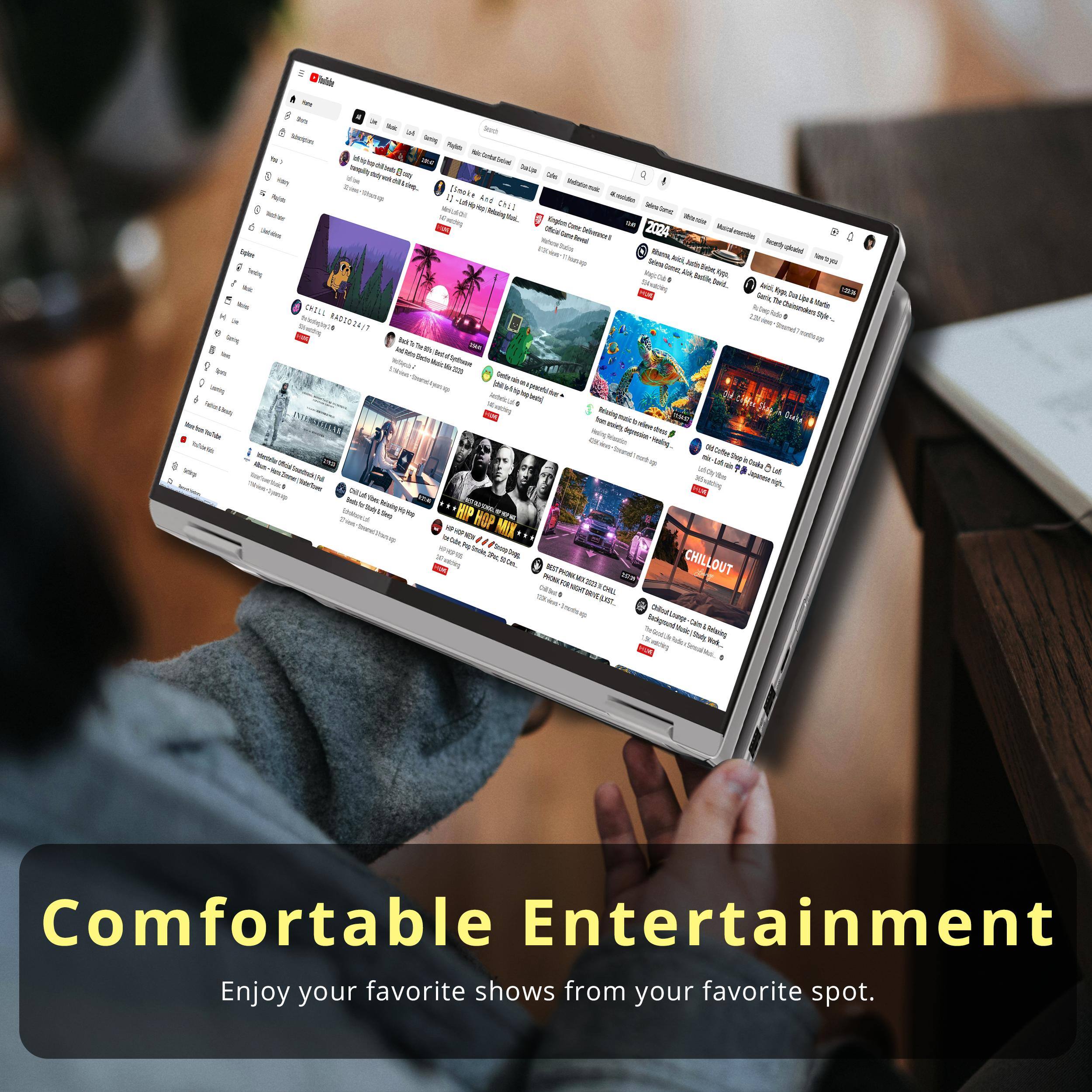 Comfortable Entertainment  
Enjoy your favorite shows from your favorite spot.