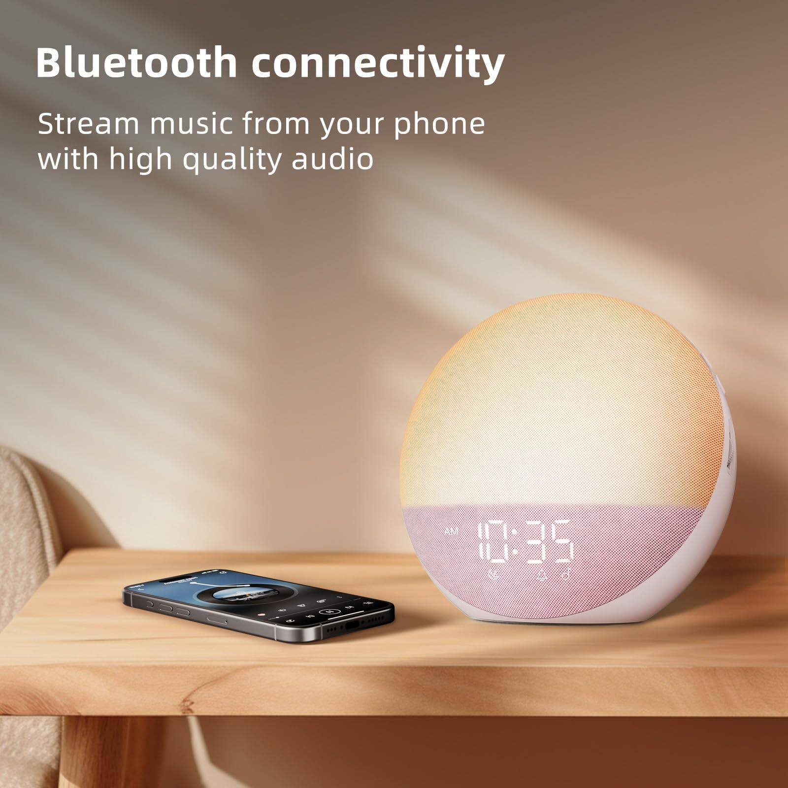 Bluetooth connectivity  
Stream music from your phone with high quality audio