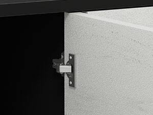 Alt View 6. Bestier - TV Stand for TVs up to 80” with Minimalist Doors, Spacious Storage and Height-Adjustable Legs - white.