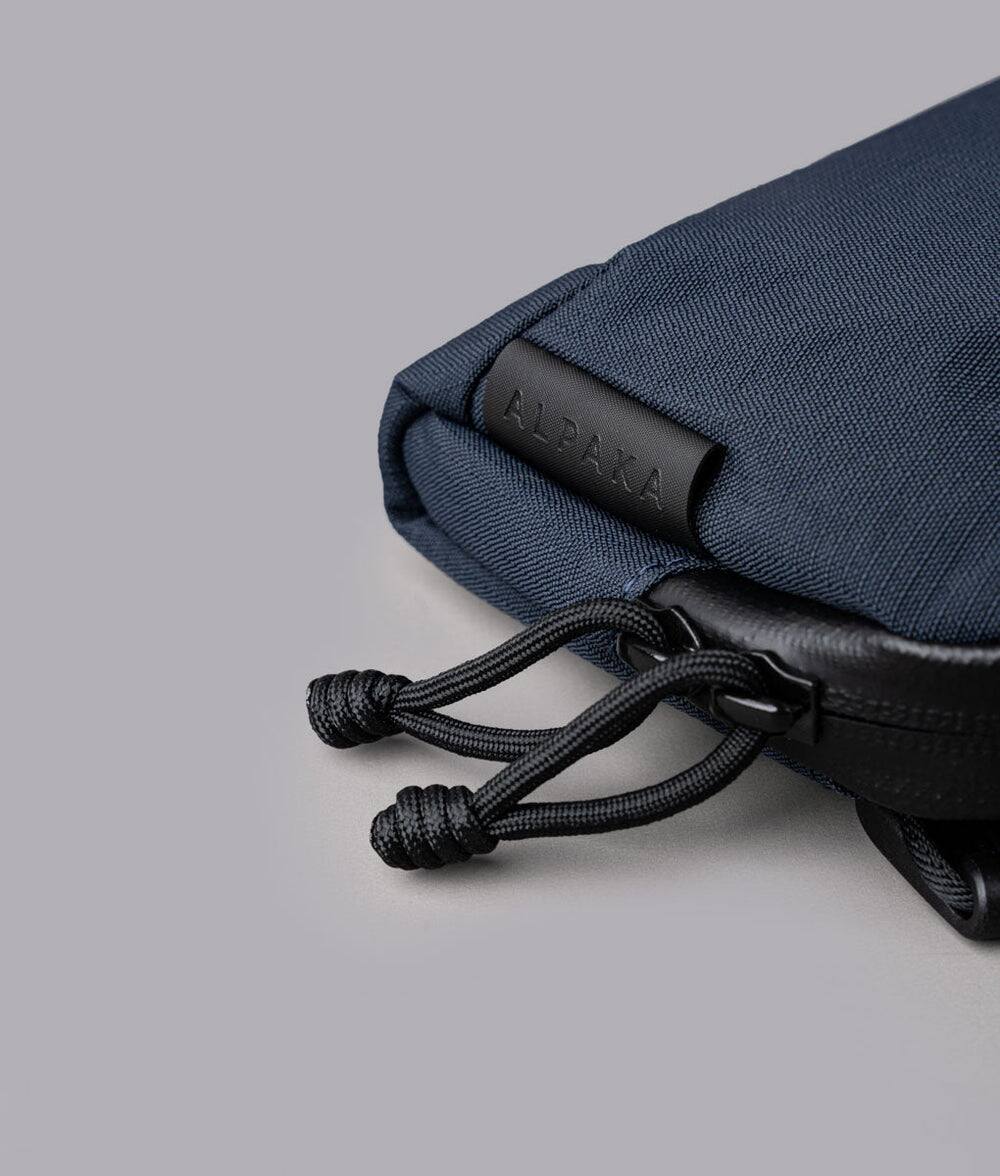 Alt View 8. ALPAKA - Flight Pouch Pro 0.7L Men's Carry-All & Organizer Clutches;Crossbody Bag for Men with RFID Blocking, Passport Holder - Moonlight Blue | Axoflux 400D Ripstop Nylon.