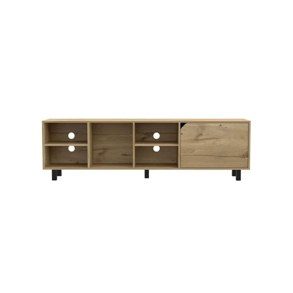 TuHome - Valdivia Tv Stand Light Oak MDF - Brown