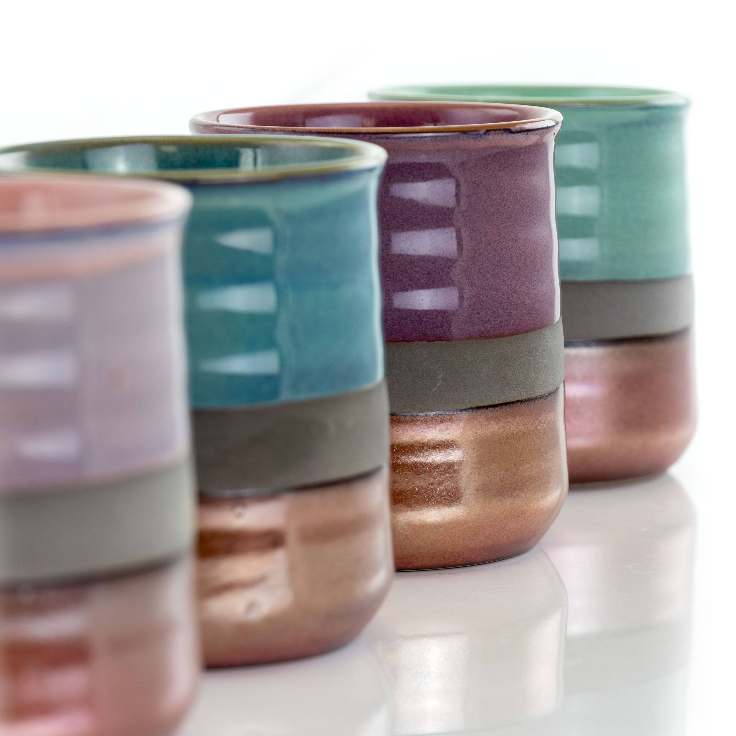 Alt View 4. Gibson - Gibson Home Copper Tonal 4 Piece 18 Ounce Round Stoneware Mug Set in Assorted Colors - Assorted.