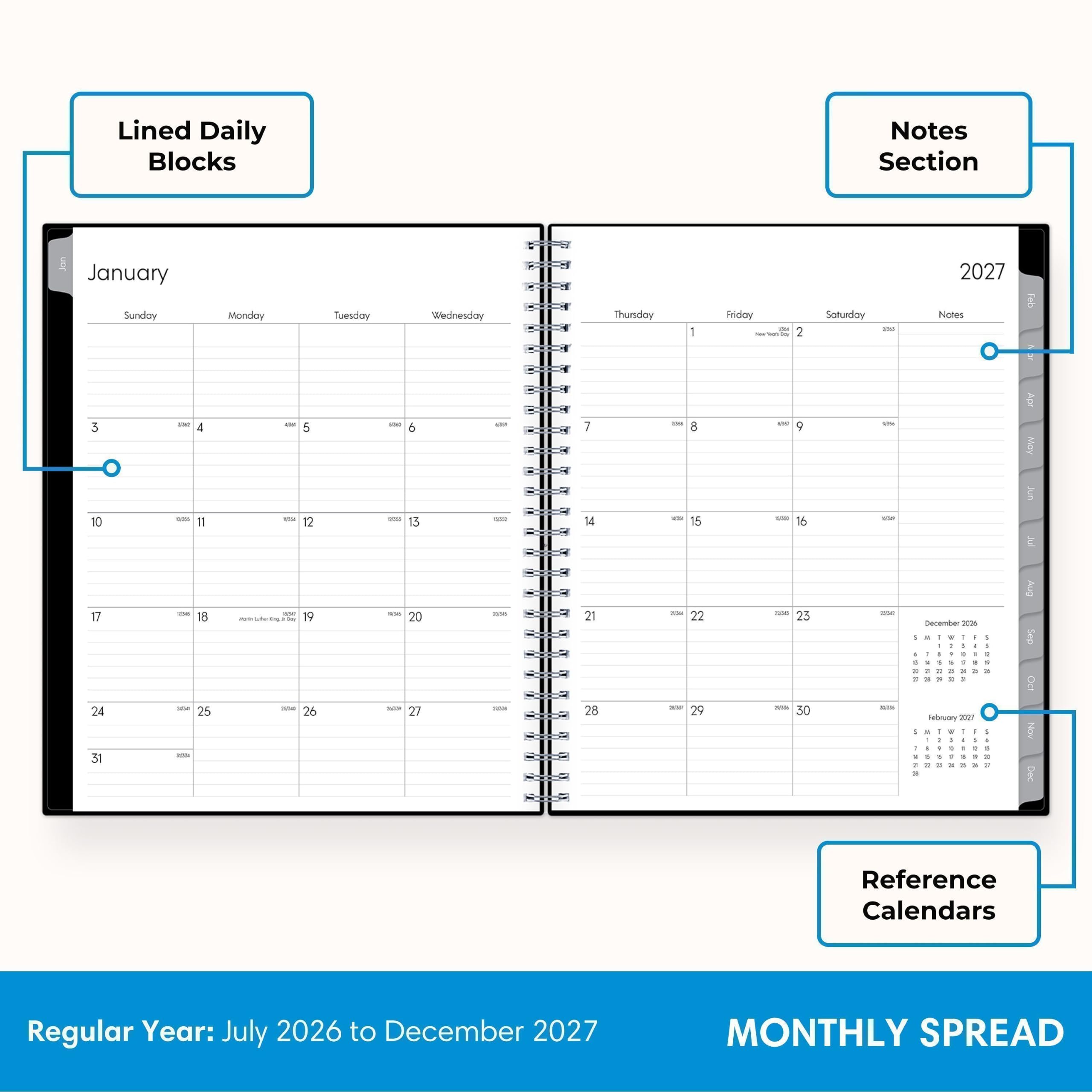 Lined Daily Blocks  
Notes Section  
January  
Sunday | Monday | Tuesday | Wednesday | Thursday | Friday | Saturday  
1 | 2 | 3 | 4 | 5 | 6 | 7  
8 | 9 | 10 | 11 | 12 | 13 | 14  
15 | 16 | 17 | 18 | 19 | 20 | 21  
22 | 23 | 24 | 25 | 26 | 27 | 28  
29 | 30 | 31  

February  
1 | 2 | 3 | 4 | 5 | 6 | 7  
8 | 9 | 10 | 11 | 12 | 13 | 14  
15 | 16 | 17 | 18 | 19 | 20 | 21  
22 | 23 | 24 | 25 | 26 | 27 | 28  

March  
1 | 2 | 3 | 4 | 5 | 6 | 7