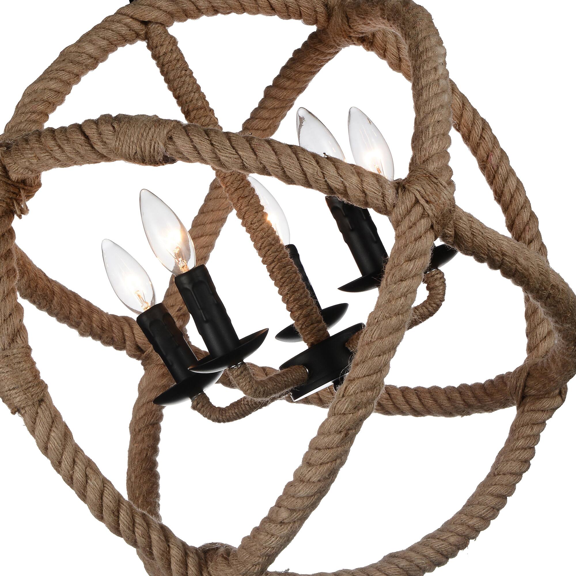Left. CWI Lighting - Padma 5 Light Up Chandelier With Black Finish - Black.