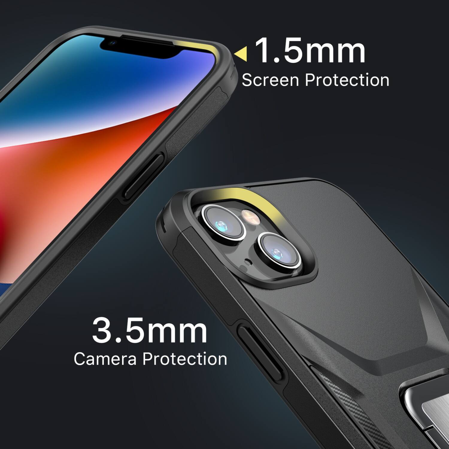 1.5mm Screen Protection  
3.5mm Camera Protection