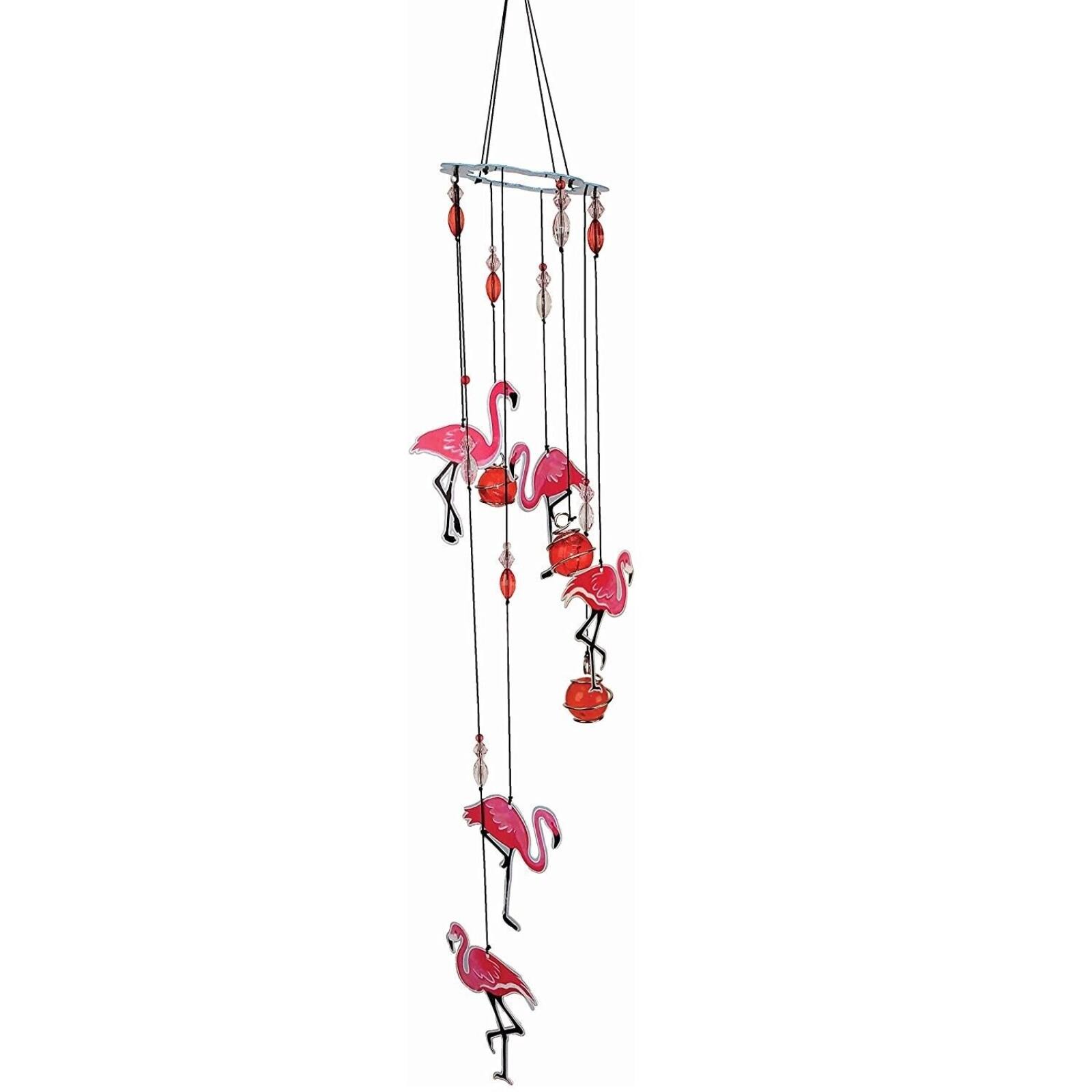 Front. Spoontiques - Spoontiques Pink Flamingo Metal Wind Chime Outdoor Garden Décor Backyard and Patio Decoration 17 inch.