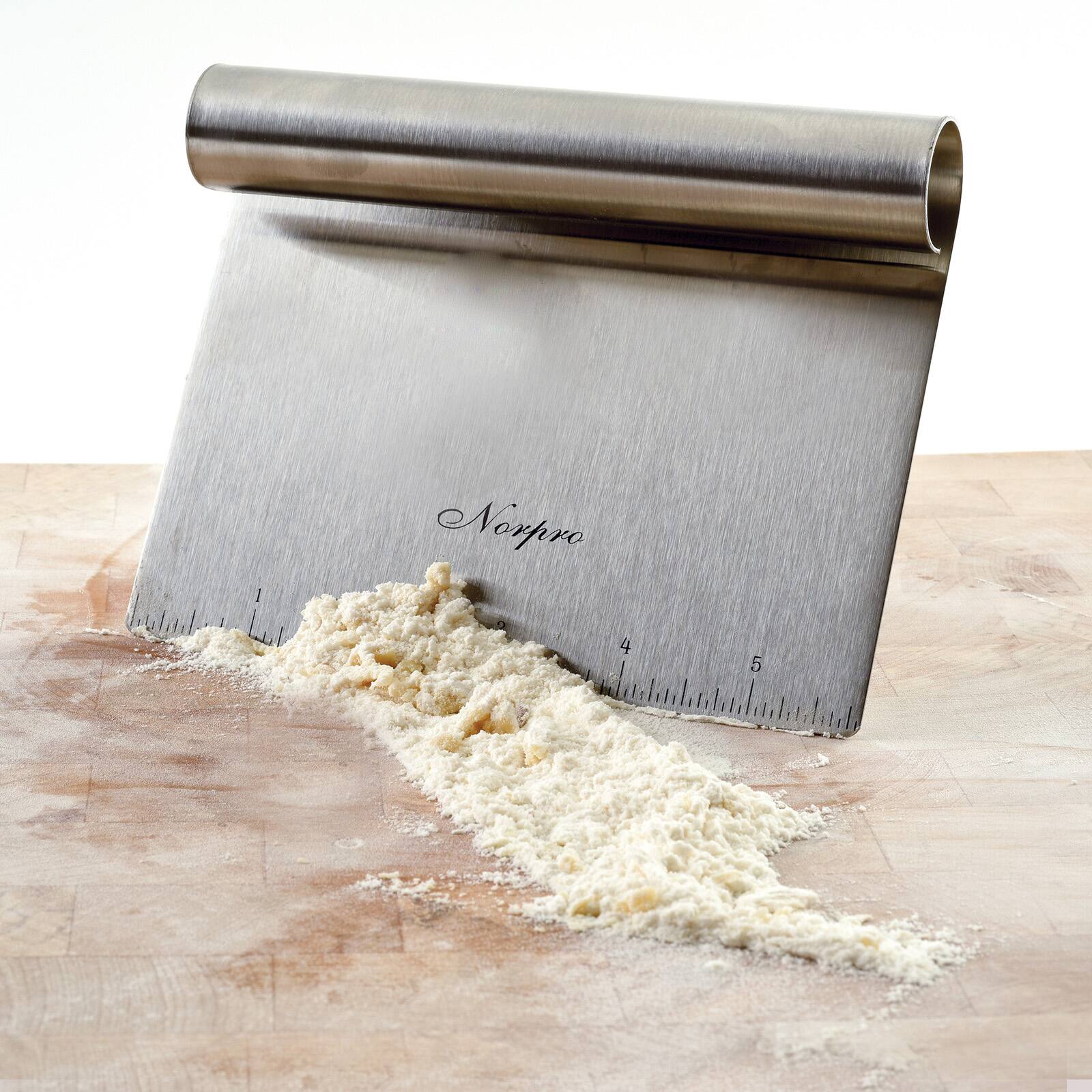 Alt View 2. Norpro - Heavy Duty Stainless Steel Bench Scraper and Chopper, Silver - Silver.