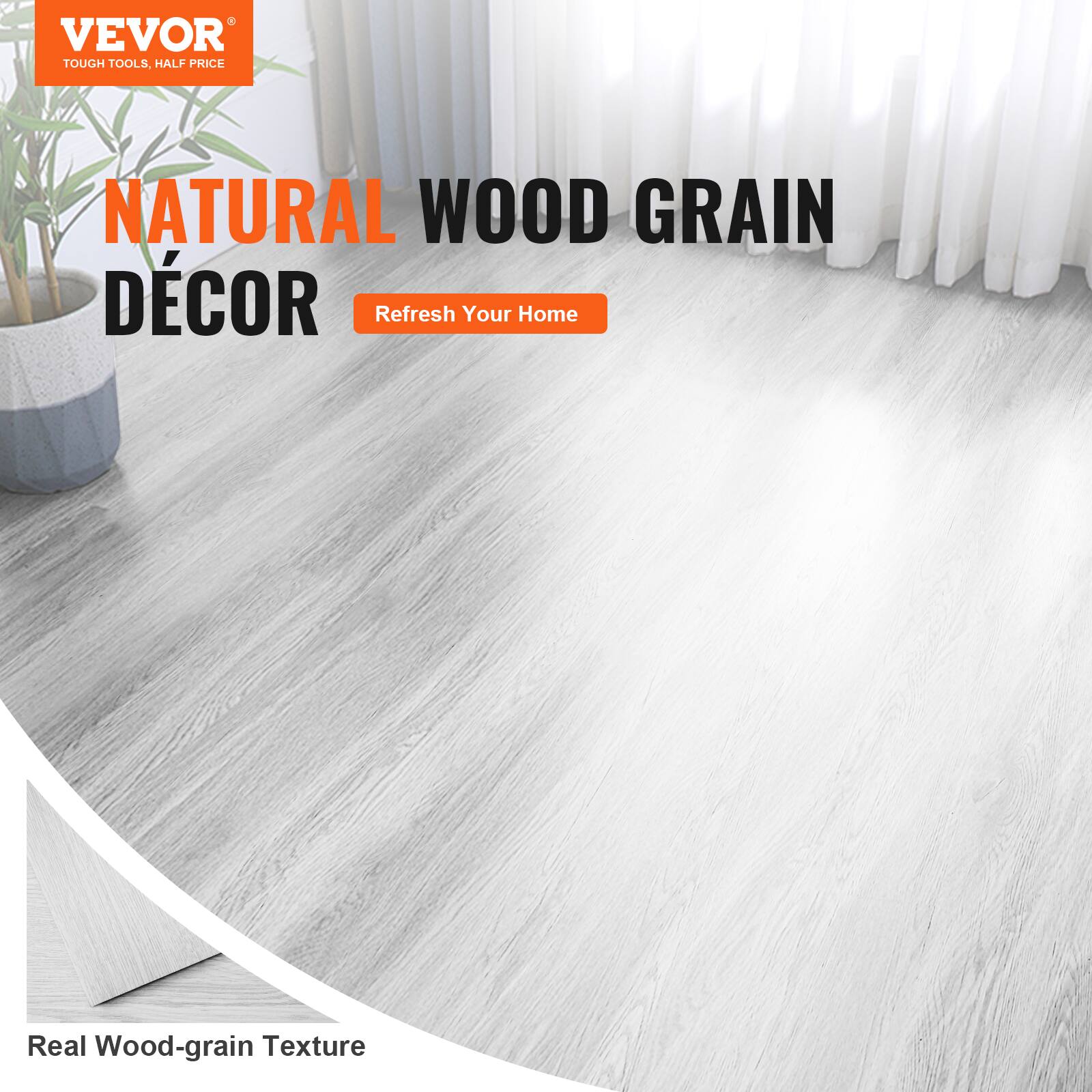 VEVOR TOUGH TOOLS, HALF PRICE NATURAL WOOD GRAIN DÉCOR Refresh Your Home Real Wood-grain Texture