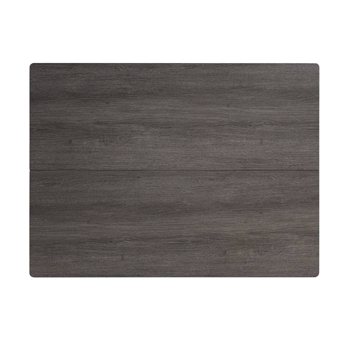 Left. Loheer - Loheer Gray Rectangular Dining Table, Transitional Trestle Base, Seats Four - Gray.