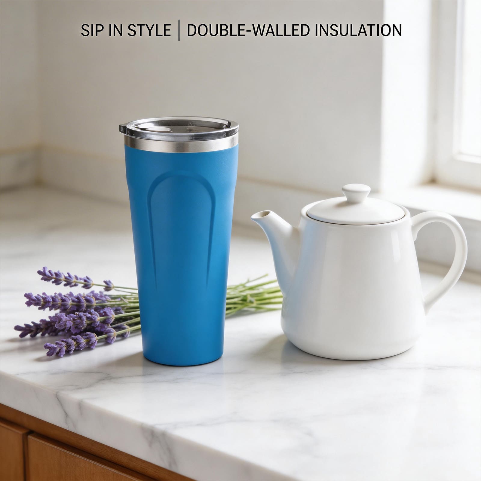 Hover Heart - Stainless Steel Vacuum Insulated Tumbler with Leak-Proof Lid, Double-Walled Travel Cup, BPA-Free, Fits Car Cup Holder - Blue price history on PriceWatchPro