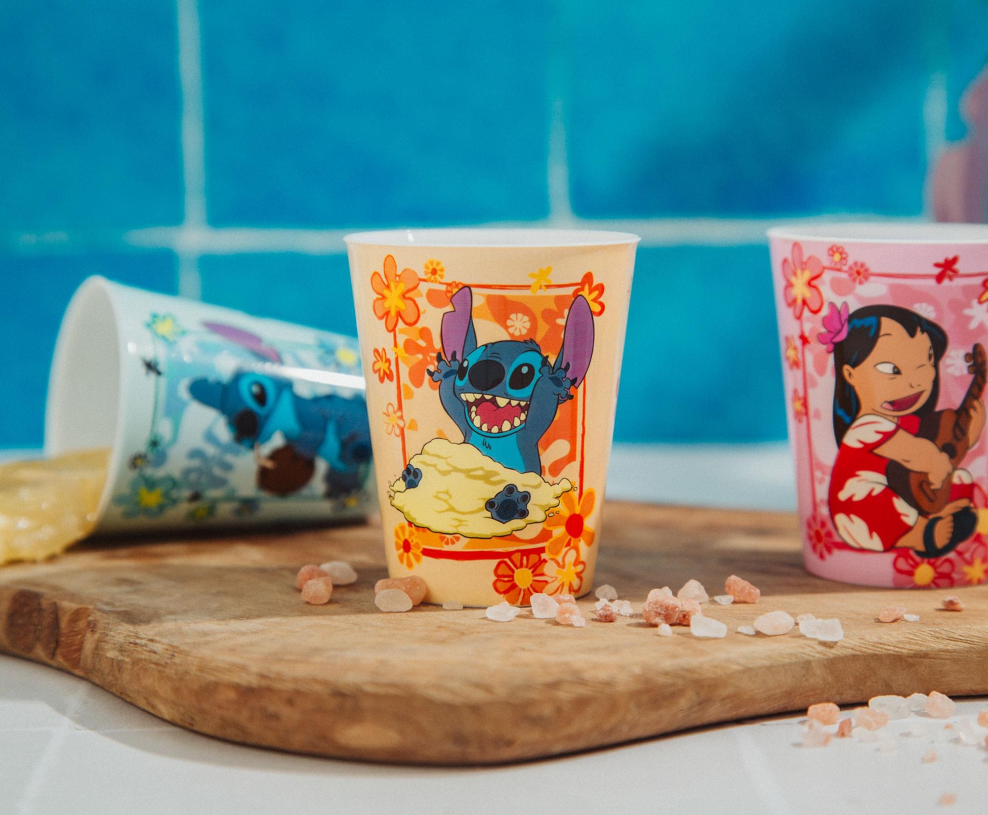 Alt View 3. Silver Buffalo - Disney Lilo & Stitch Tropical 2-Ounce Plastic Mini Cups | Set of 4 - Blue.