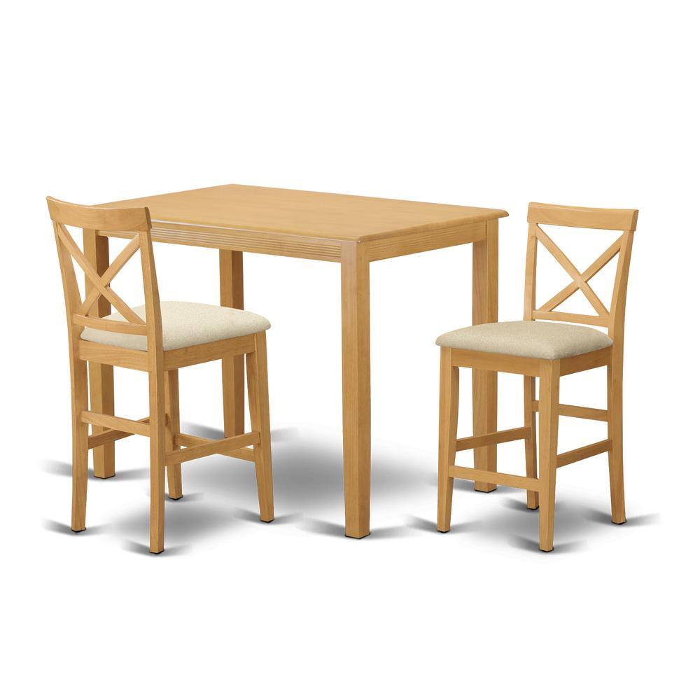 East West Furniture YAPB3C 3 PC counter height Dining set pub Table and ...