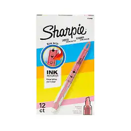 Sharpie - Liquid Highlighter, Chisel Tip, Dozen - Pink