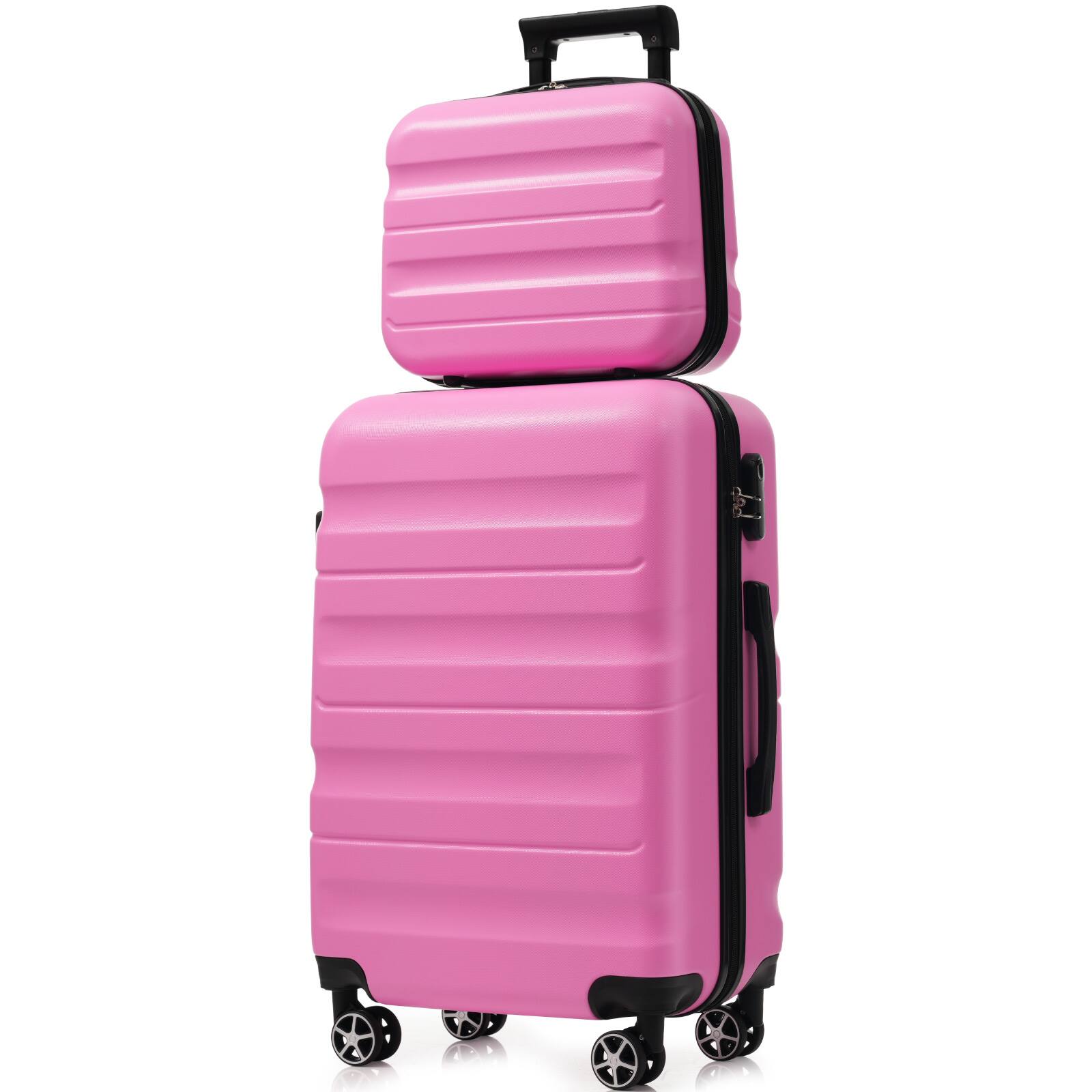 Alt View 7. Chateau Abodes - 6-Piece Luggage Set, Lightweight Hardshell Suitcases with Dual Spinner Wheels, Carry-On & Checked Bags for Travel & Busi - Pink.