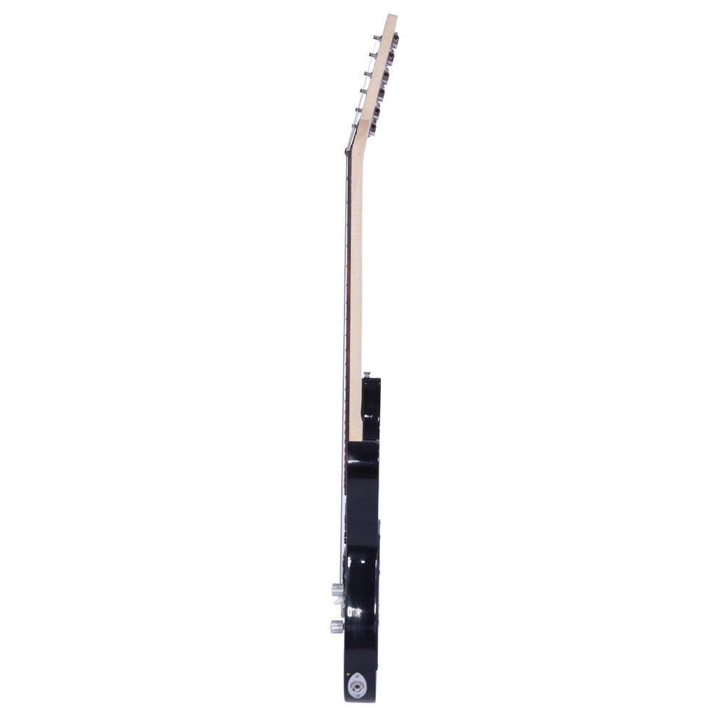 Left. Winado - Fired Burning  Flame Type Maple Wood 24 Frets Beginner Electric Guitar Set School Band gift.