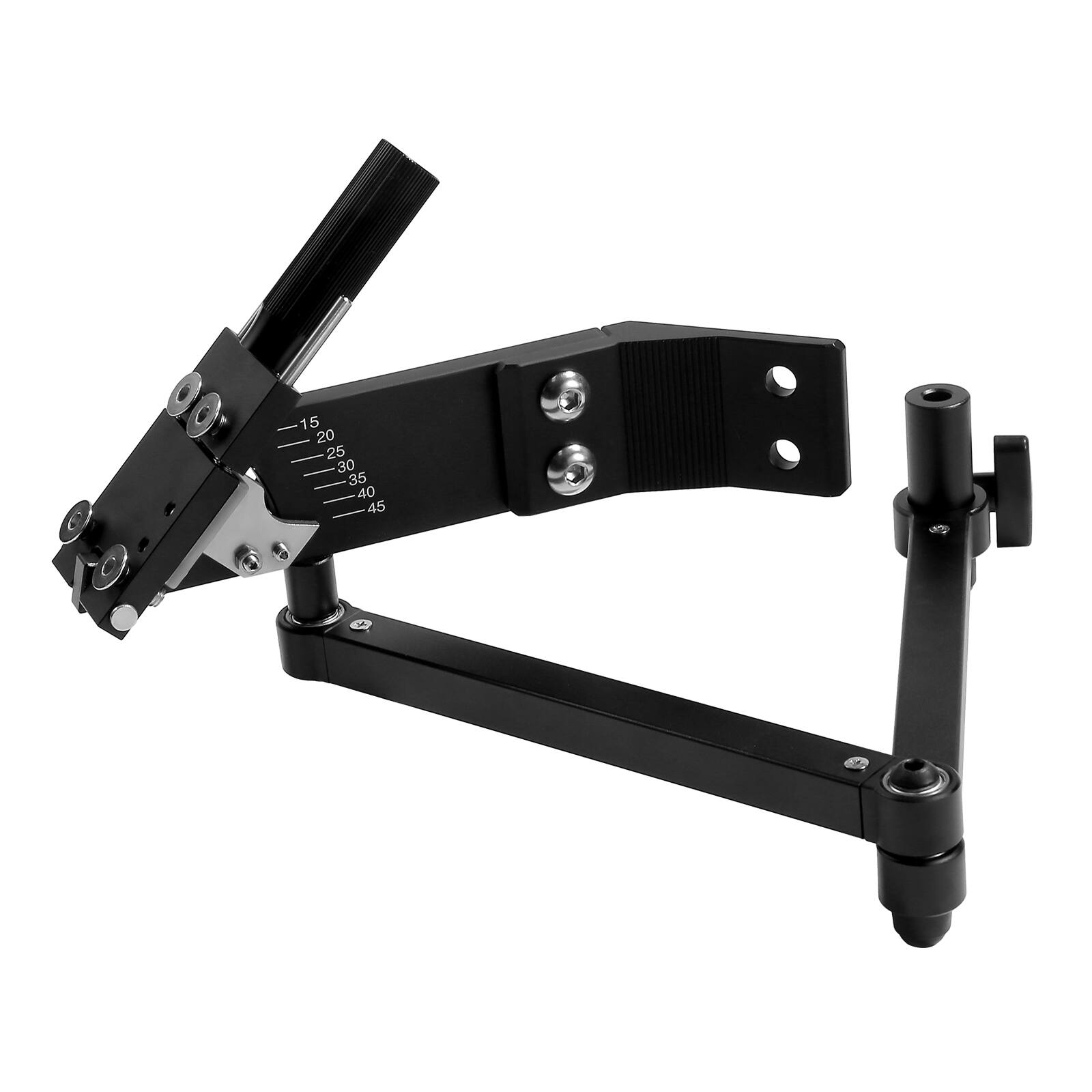 Alt View 5. VEVOR - Lawn Mower Blade Sharpener, 15° - 45° Adjustable Lawnmower Blade Sharpening Tool with 4 Adapter Pins - Black.