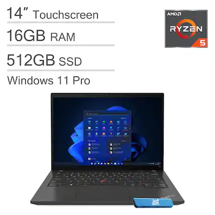14" Touchscreen
16GB RAM
512GB SSD
Windows 11 Pro
AMD Ryzen 5
