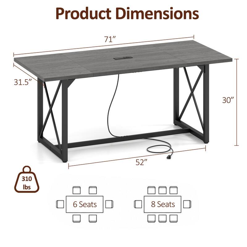 Product Dimensions: 71" x 31.5" x 30" x 52", 310 lbs, 6 Seats, 8 Seats