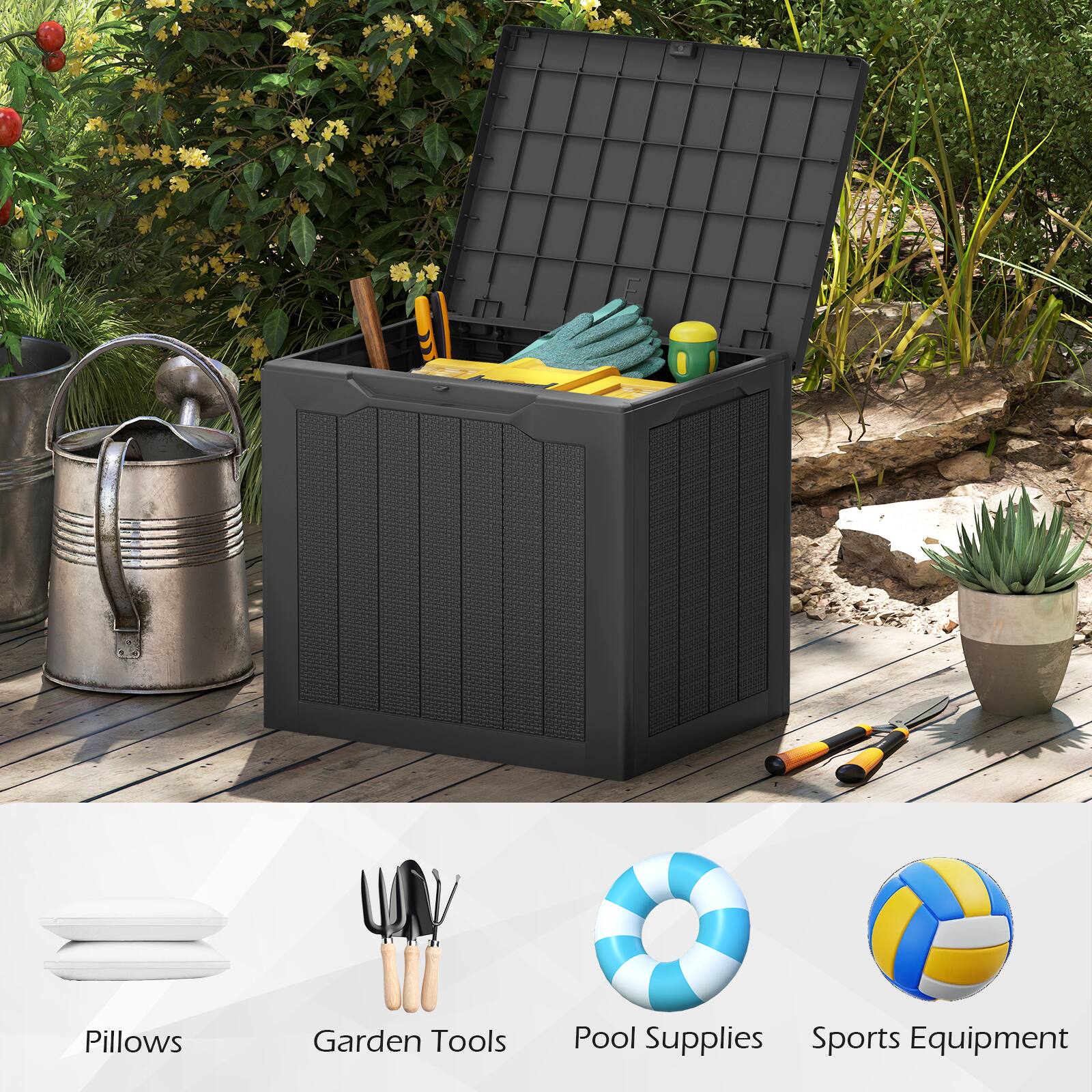 Pillows  
Garden Tools  
Pool Supplies  
Sports Equipment