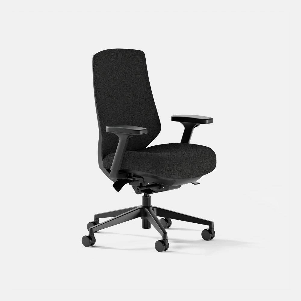 Front. Branch Furniture - Ergonomic Chair Pro - Boucle / Black / Black.