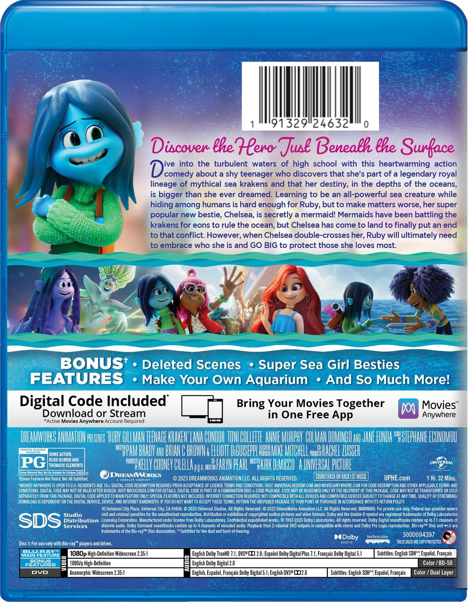 Back. Ruby Gillman, Teenage Kraken [Blu-ray].