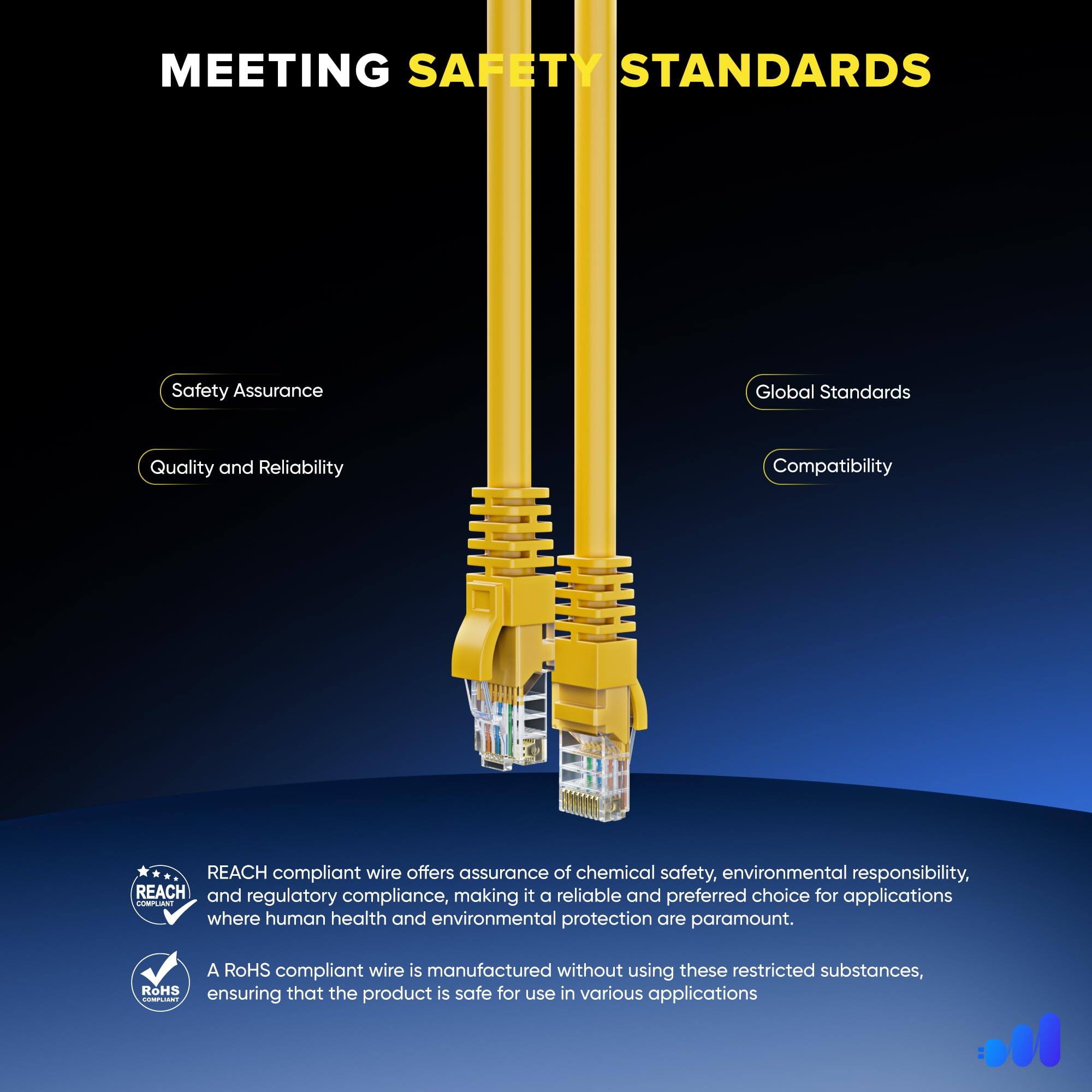 **MEETING SAFETY STANDARDS**

- Safety Assurance
- Quality and Reliability
- Global Standards
- Compatibility

REACH compliant wire offers assurance of chemical safety, environmental responsibility, and regulatory compliance, making it a reliable and preferred choice for applications where human health and environmental protection are paramount.

A RoHS compliant wire is manufactured without using these restricted substances, ensuring that the product is safe for use in various applications.