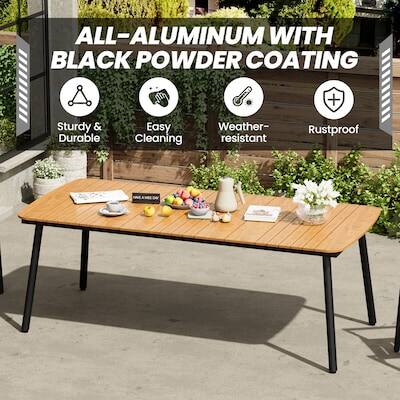 ALL-ALUMINUM WITH BLACK POWDER COATING

- Sturdy & Durable
- Easy Cleaning
- Weather-resistant
- Rustproof