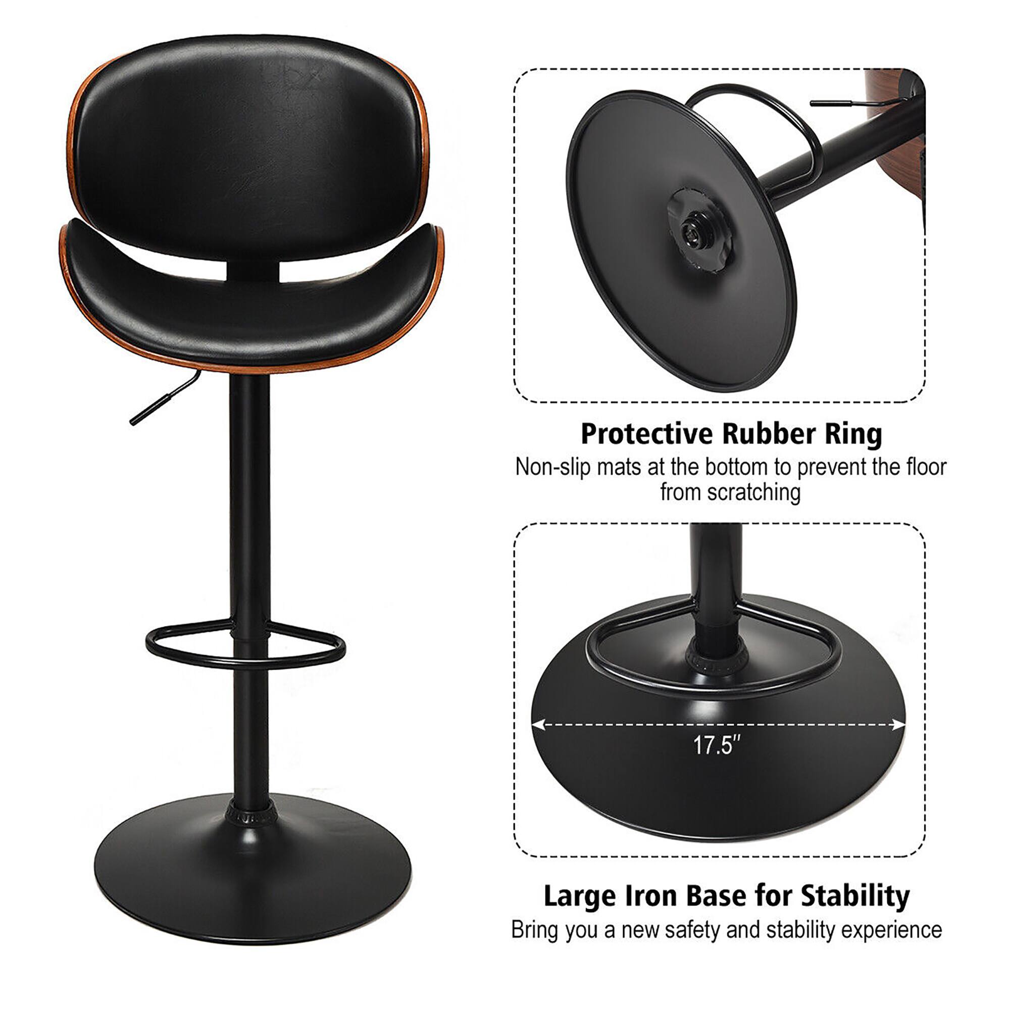 Protective Rubber Ring  
Non-slip mats at the bottom to prevent the floor from scratching  

Large Iron Base for Stability  
17.5"  
Bring you a new safety and stability experience