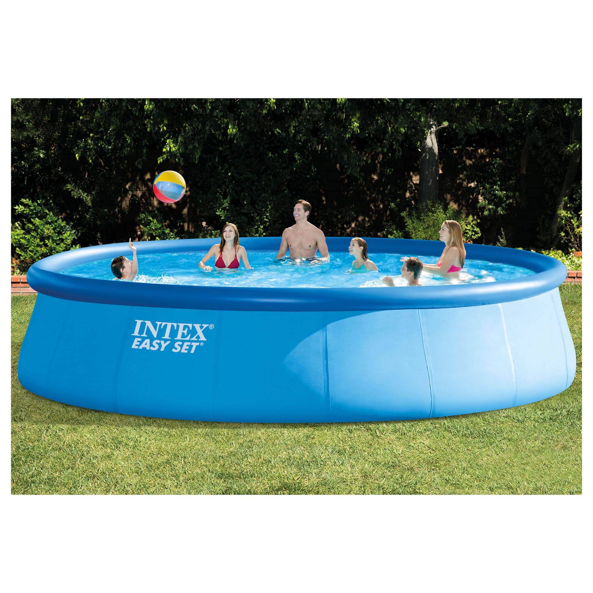 Alt View 17. Intex - Inflatable Round Outdoor Above Ground Swimming Pool Set.