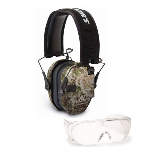 Walkers - Walker's Razor Slim Shooting Muffs (Kryptek Camo) with OTG Safety Glasses - Clear