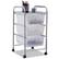 Alt View 3. Costway - 3 Drawers Metal Rolling Storage Cart Scrapbook Supply & Paper Home Office - Clear.