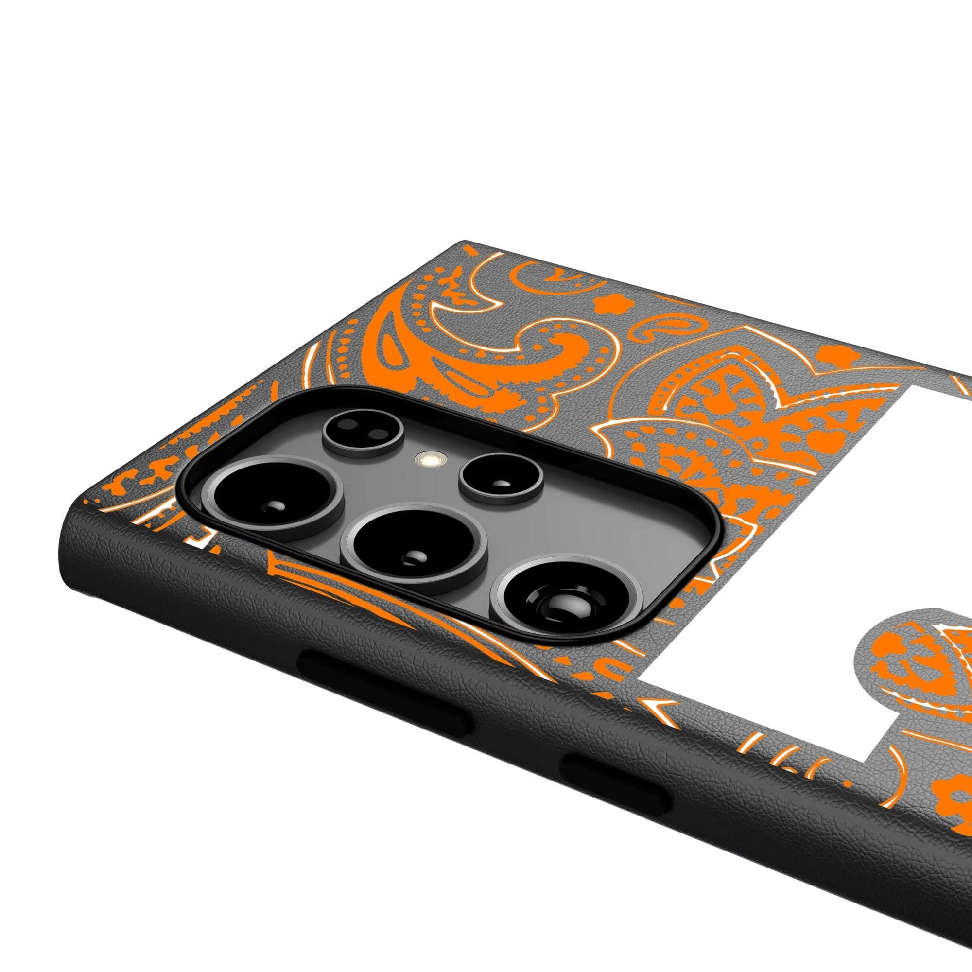 Alt View 2. Keyscaper - Tennessee Volunteers Paisley Galaxy Magnetic Bump Case - S25 Ultra - Black.
