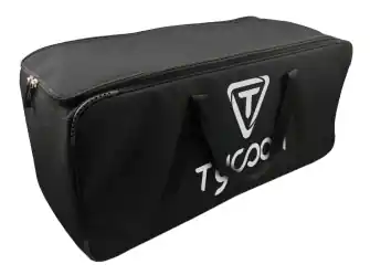 Front. Tycoon Percussion - Timbale Bag, Durable Nylon, Padded Interior, Reinforced Handles for Easy Carrying, Secure Fit for Timbales.